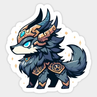 Kawaii Chibi Wolf Fenrir Norse Mythology Sticker